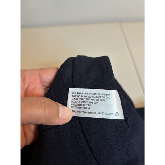 A New Day Womens Skirt Size 6 Career Work Black Straight Stretch Pencil Pockets - Picture 3 of 9